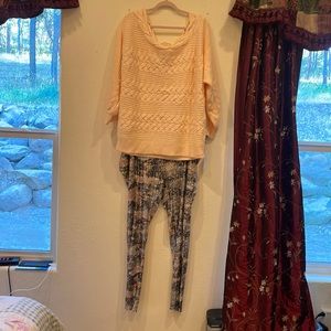 Venus Cable Knit Sweater & Sequined Leggings